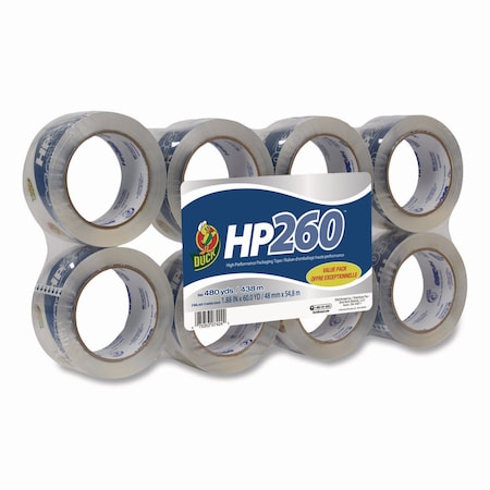 Duck Brand Tape, Carton Sealing, 1.88" x 60 yd., PK8 00-07424